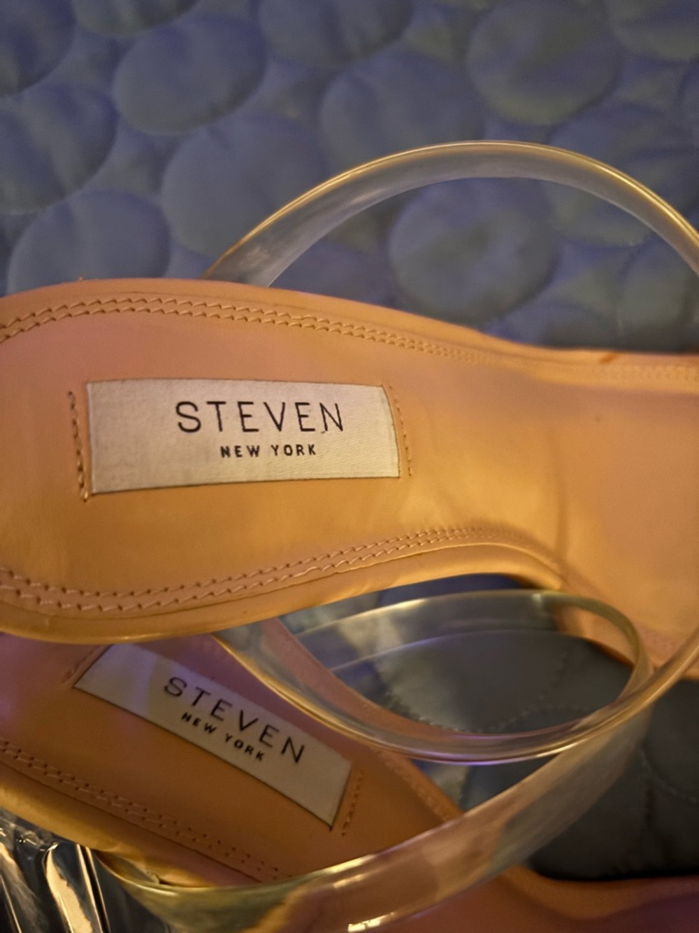 Steve Madden Clear Strap Tan Sandals